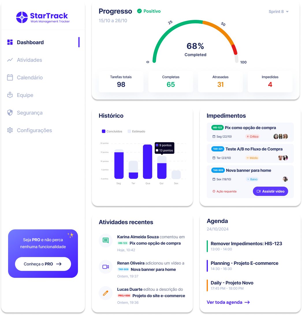 StarTrack — UI Elements